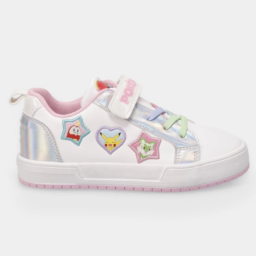 Pokemon Little Kids Lace-Up Sneakers With Velcro Strap